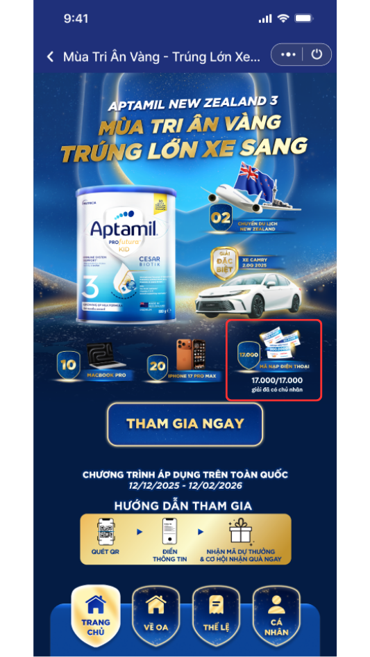 Tờ thông tin chương trình khuyến mãi